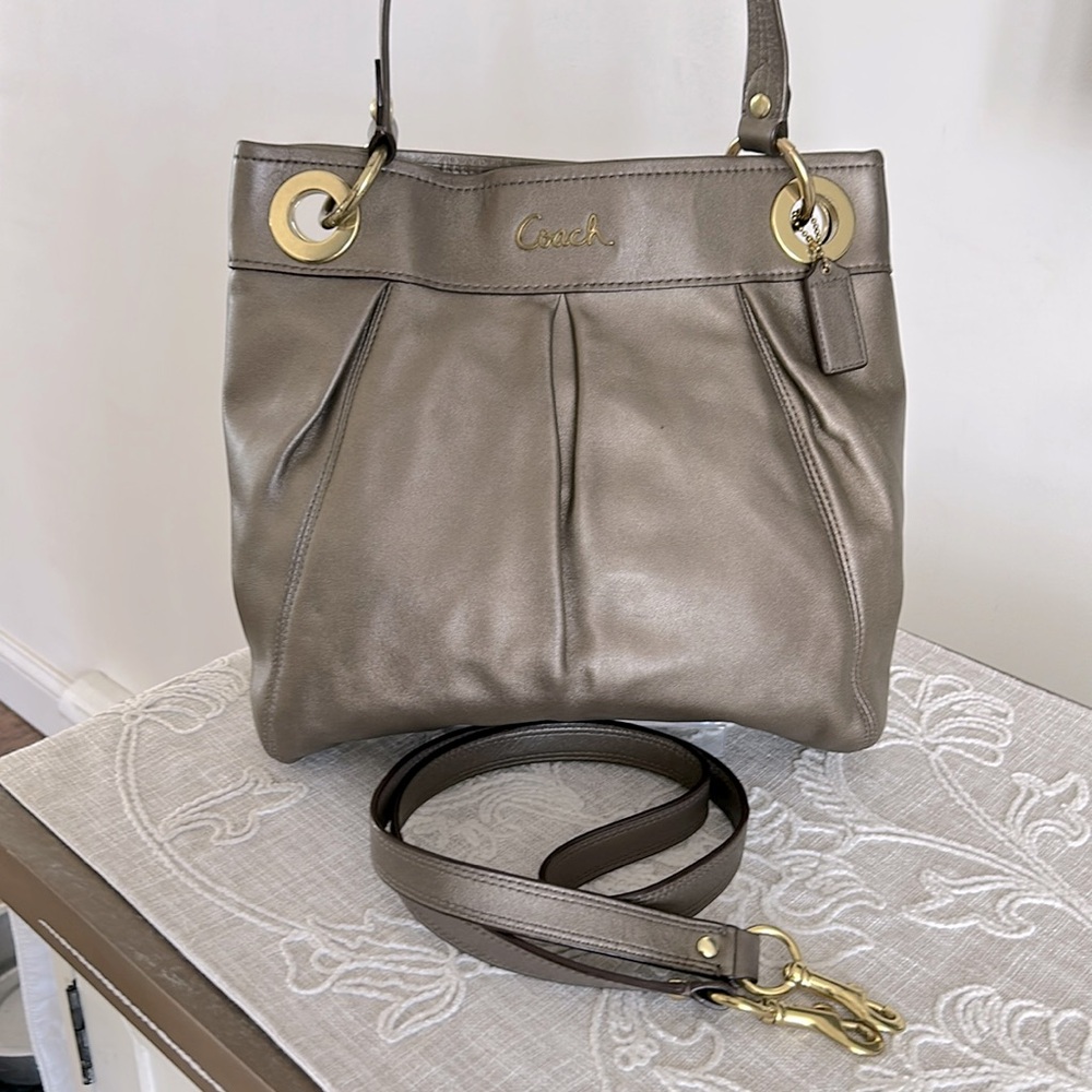 Coach Ashley light Metallic Bronze Leather Bag